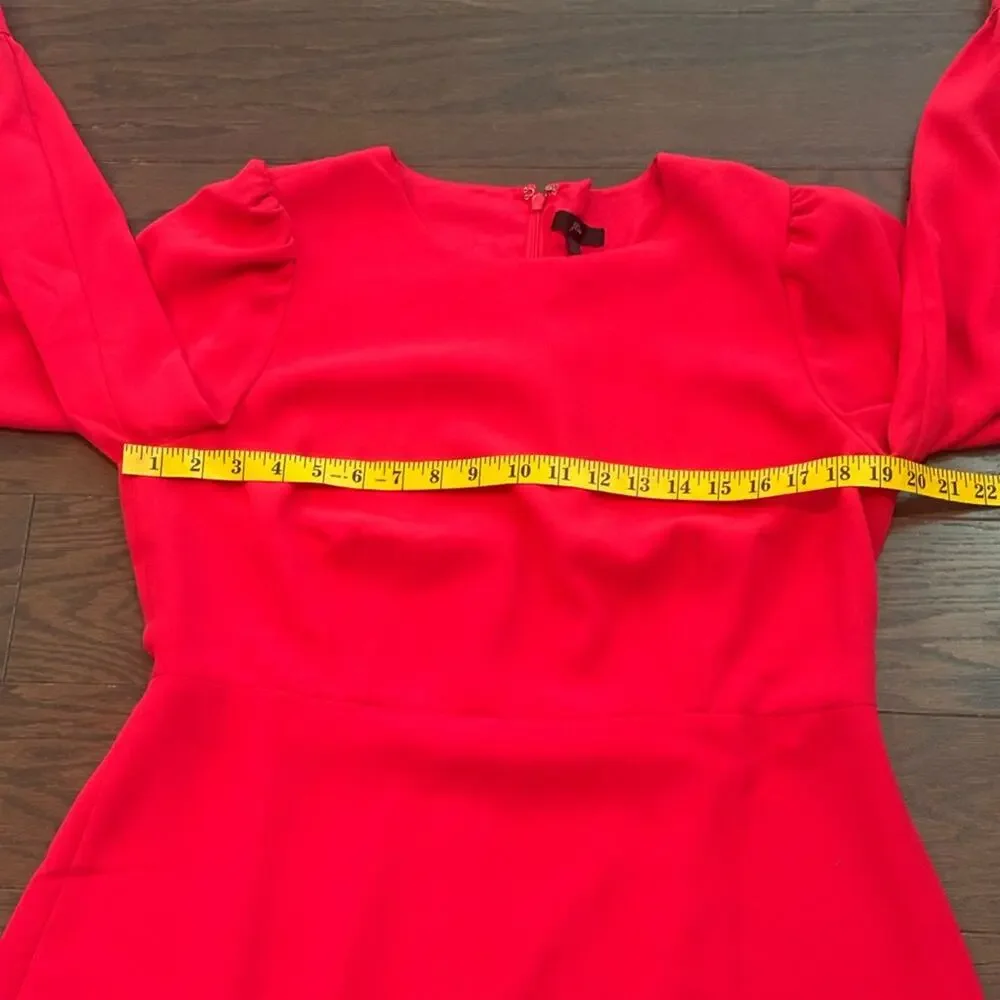 J.Crew Long-sleeve dress in 365 crepe fabric Bright Rose Size 14